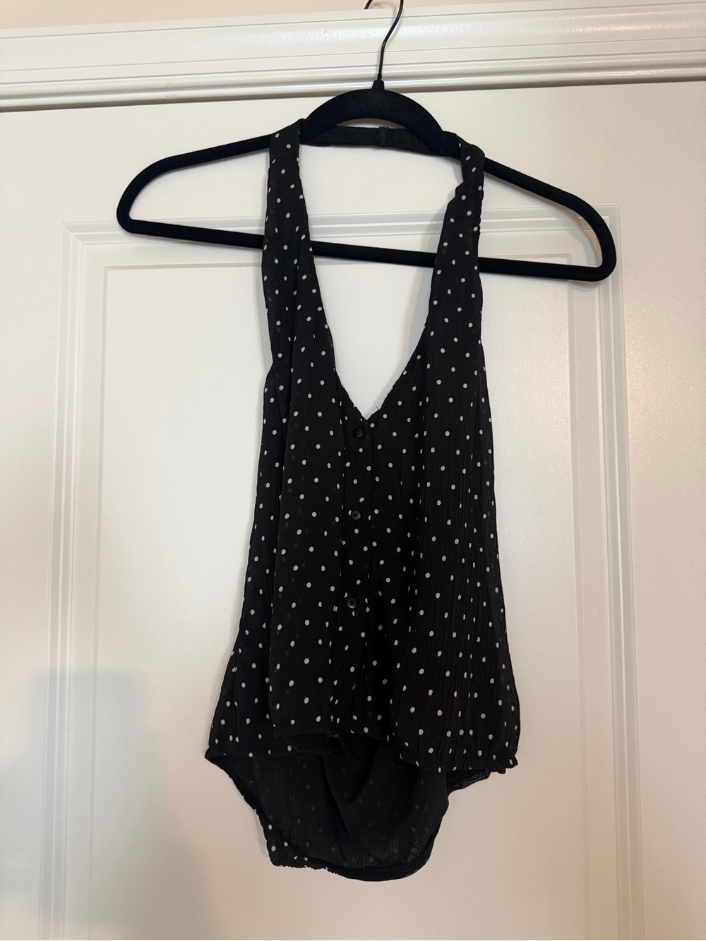 Lioness Black Polka Dot Halter Tank Top - Picture 4 of 4